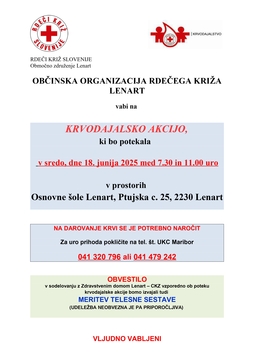 Vabilo - Krvodajalska akcija 18.6.2025_page-0001